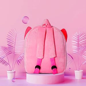 Frantic Kids Soft Animal Cartoon Travelling School Bag Soft Plush Standard 1 Compartment Backpack Boys Girls For 2 To 5 Years Boys/Girls Nursery,Preschool(Fullbodypink Rabbit) Full Size,10 Litre