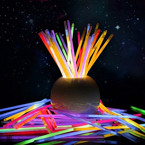 Chocozone Light up Toys Glow Sticks Mixed Colors Party Favors Supplies for Kids Birthdays (Glow Bracelets,Multicolor) (Pack of 50)