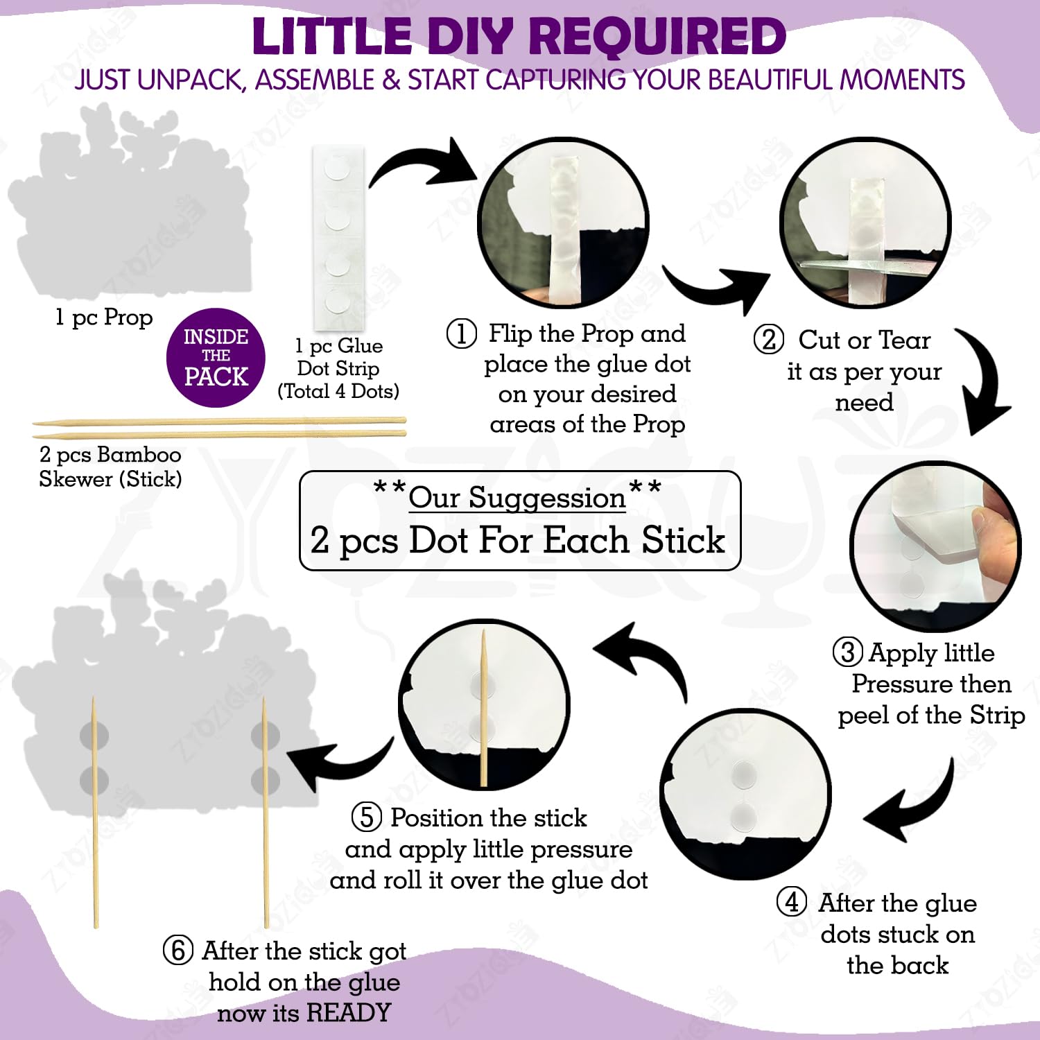 Zyozique Jungle Safari Birthday Decoration Kids,Animal Birthday Party Decoration Paper Bunting Banner with Balloons, Cake Topper,Foil Balloons, Cardstock Cutout,Glue & Arch Kit (Pack of 68)