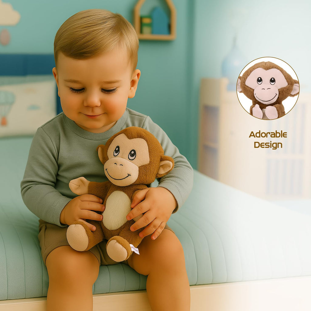 Amazon Brand - Jam & Honey Clapping Toy – Monkey | 30 cm Interactive Plush | Sound-Responsive | BIS Certified | Non-Toxic | for Kids 3+ Years