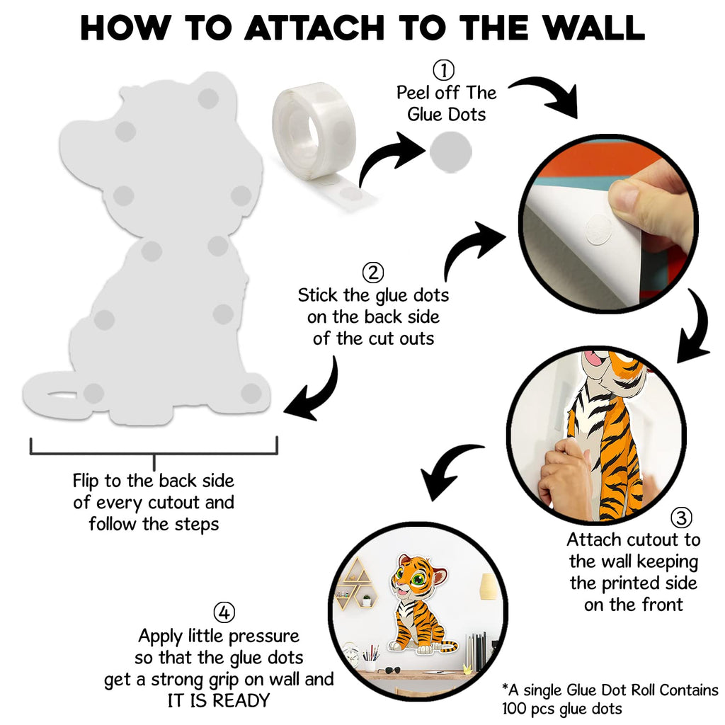 Zyozique Jungle Safari Birthday Decoration Kids,Animal Birthday Party Decoration Paper Bunting Banner with Balloons, Cake Topper,Foil Balloons, Cardstock Cutout,Glue & Arch Kit (Pack of 68)