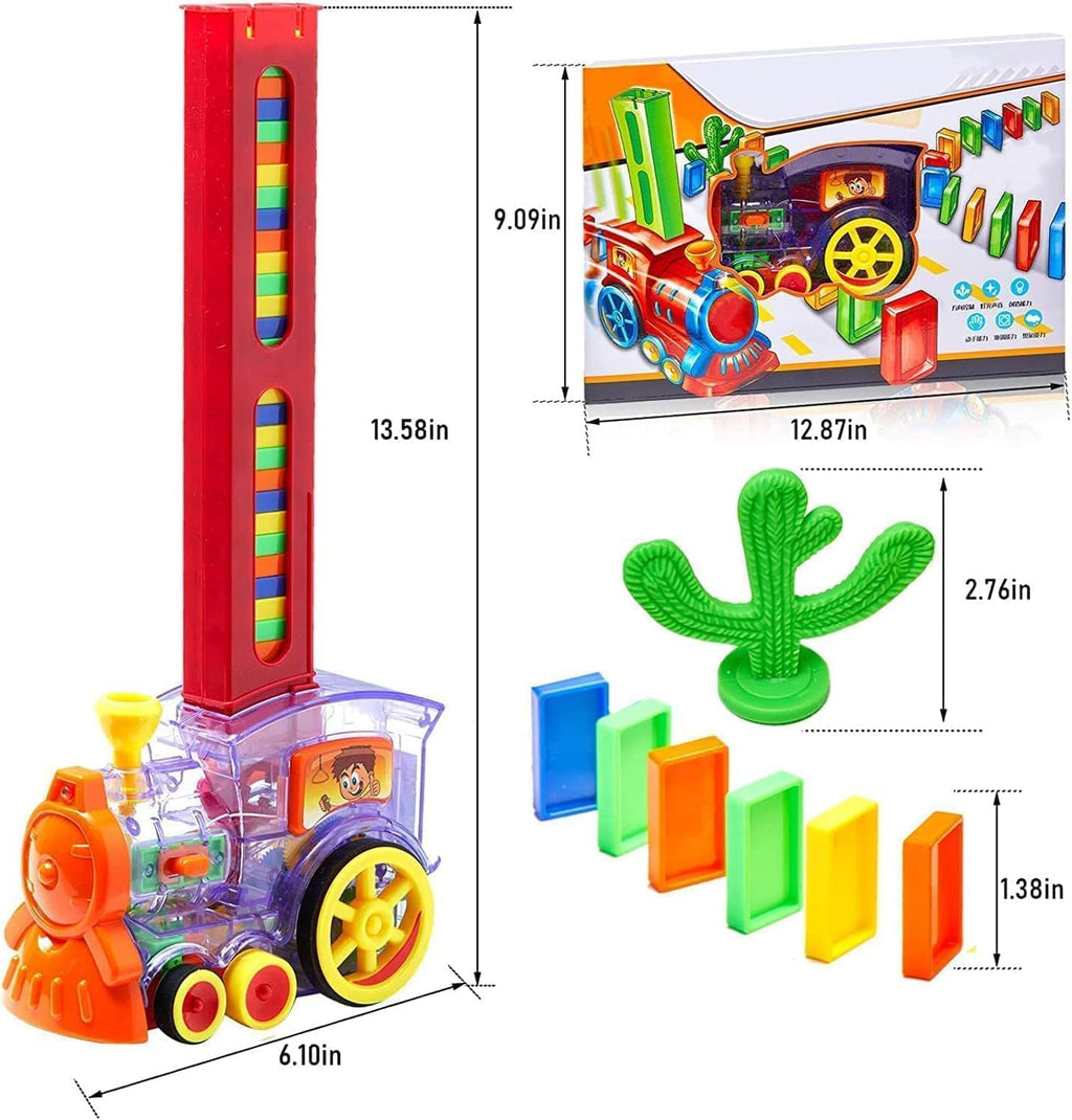 Amisha Gift Gallery Dominoes Funny Train Mega Pack 40 pcs Domino Train Toy Set, Domino Rally Train Model with Lights and Sounds Construction and Stacking Toys for Kids 3+Age