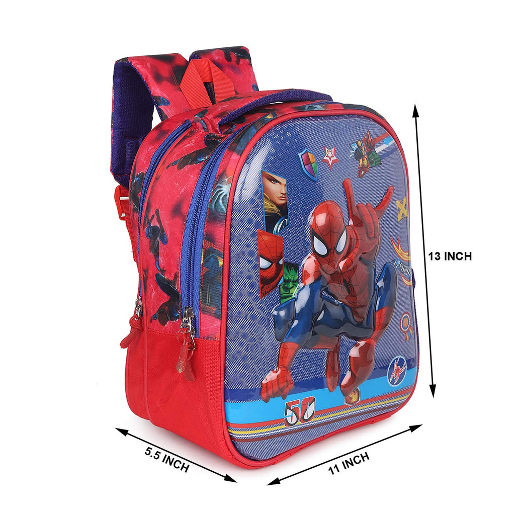 STYLBASE Kids Trends Spider Man 3D Character Embossed School Bag -2-6 Age