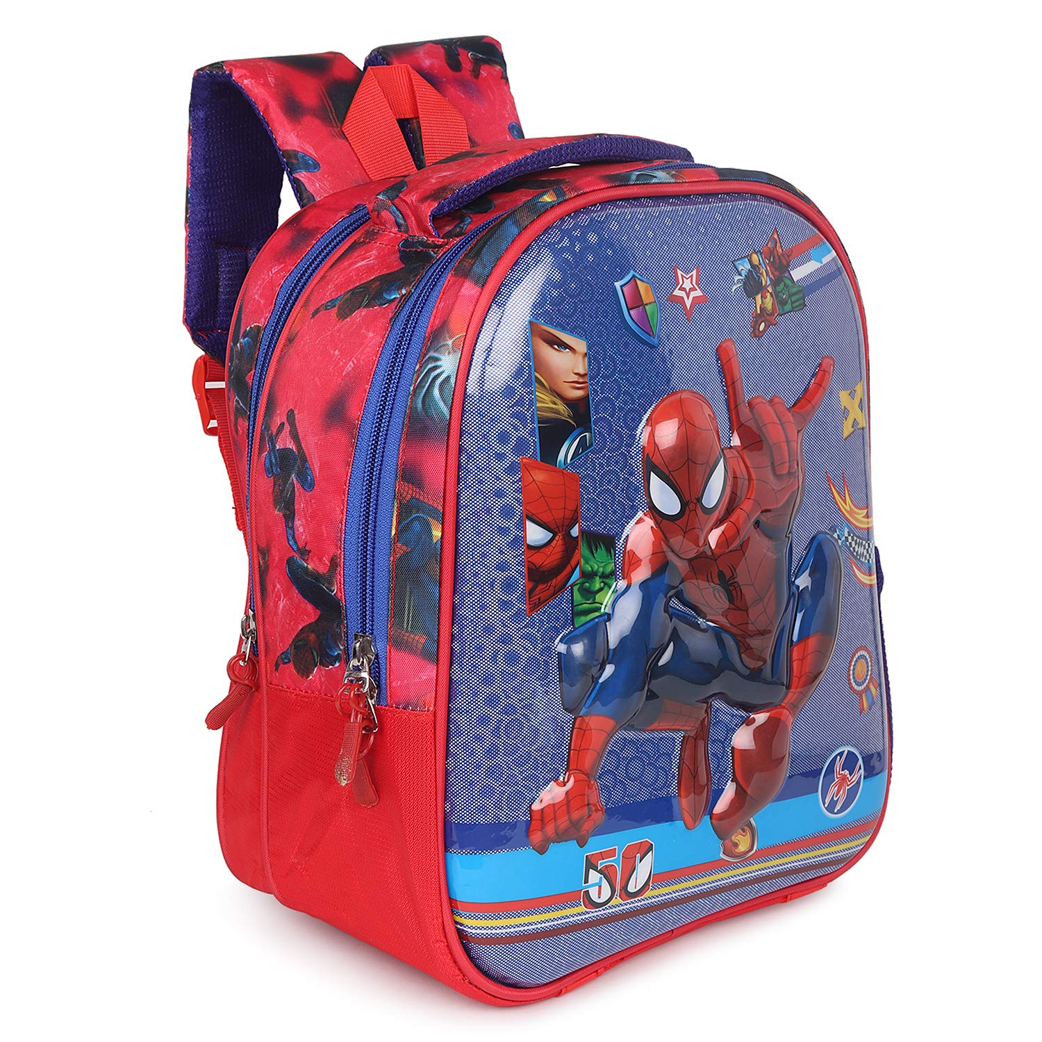 STYLBASE Kids Trends Spider Man 3D Character Embossed School Bag -2-6 Age