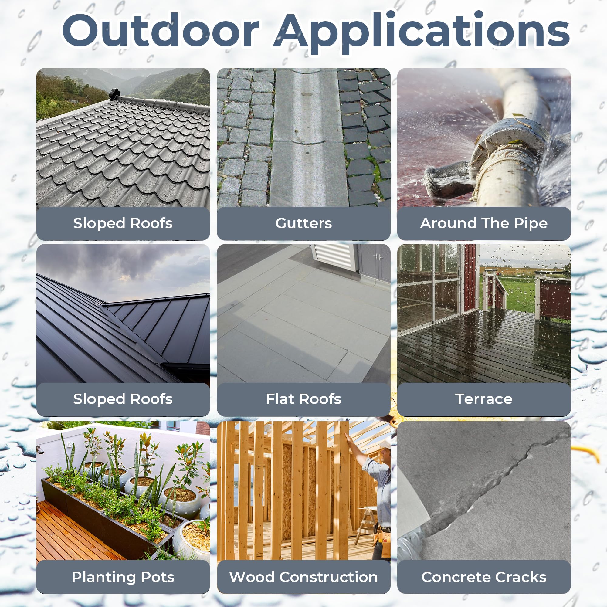 UB UNITY BRAND Crack Seal Glue 300gm with Brush Transparent Waterproof Resin Epoxy for Roof Leakage Crack Seal Agent Roof Water Leakage Solution Water Proof Glue for Waterproofing (300 GM / 1 PACK)